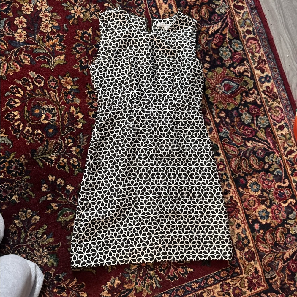Diane Von Furstenberg Black and White Floral Mini Dress